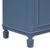 36'' Bathroom Vanity with Top Sink, Royal Blue Mirror Cabinet, Modern Bathroom Storage Cabinet with 2 Soft Closing Doors and 2 Drawers, Single Sink Ba