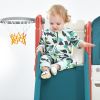 Kids Slide Playset Structure, Freestanding Castle Climber with Slide and Basketball Hoop, Toy Storage Organizer for Toddlers, Kids Climbers Playhouse