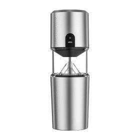 Portable Coffee Machine One-person Household Hand-made Coffee Bean Grinder (Option: silver gray)