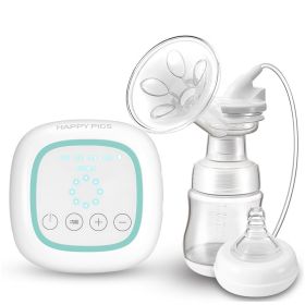 Piggy Carter Intelligent Electric Breast Pump Mute And Comfortable High Suction Automatic Milking Machine Painless Breastfeeding (Option: White-USB)
