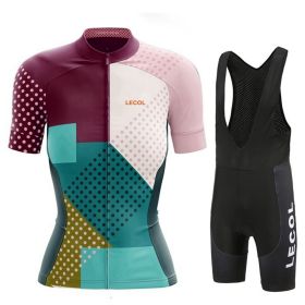 Summer Short-Sleeved Suspenders Cycling Jersey Suit Mountain Biking Road Team (Option: 7 Style-XS)