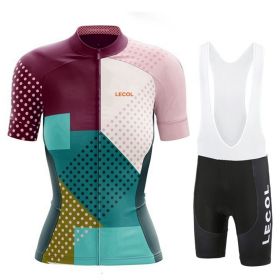 Summer Short-Sleeved Suspenders Cycling Jersey Suit Mountain Biking Road Team (Option: 8 Style-L)
