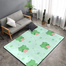 Stylish Flannel Non-Slip Floor Mat 60x39 inches - Three Adorable Cartoon Animal Designs (Panda, Rabbit, Frog) (Style: Style-3)