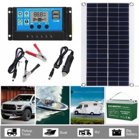 Solar Panel 15W Solar Charging Unit Solar Panel Solar Photovoltaic Module Solar Power Supply (Option: 15W Veneer-With 20A Controller)